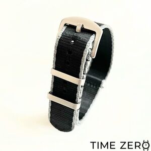 New Black/Grey Ballistic Nylon NATO Watch Strap (The Velocity Collection)
